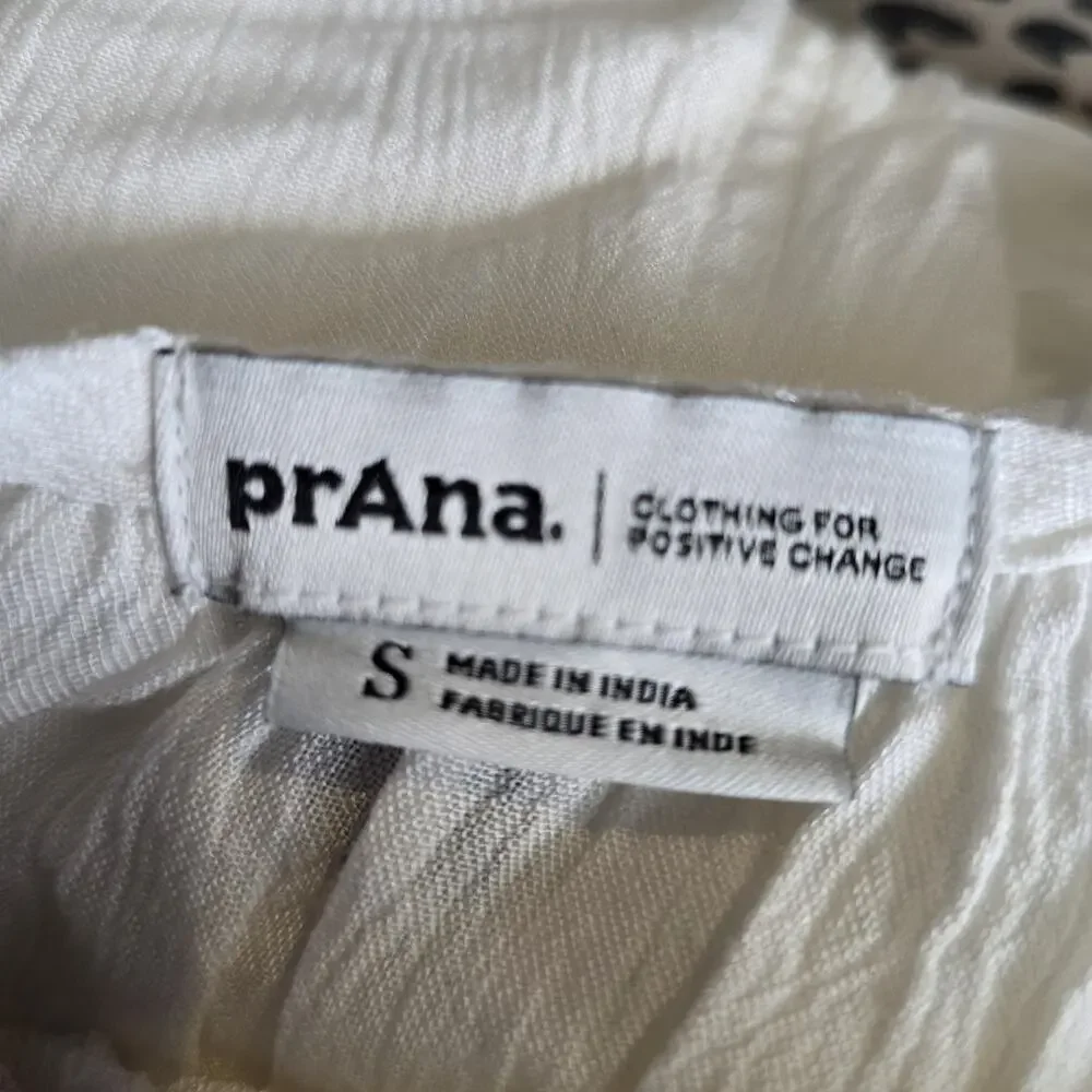 PRANA Jumpsuit Women Size Small White Wide Leg Lightweight Stretch Travel Cruise - Picture 11 of 12